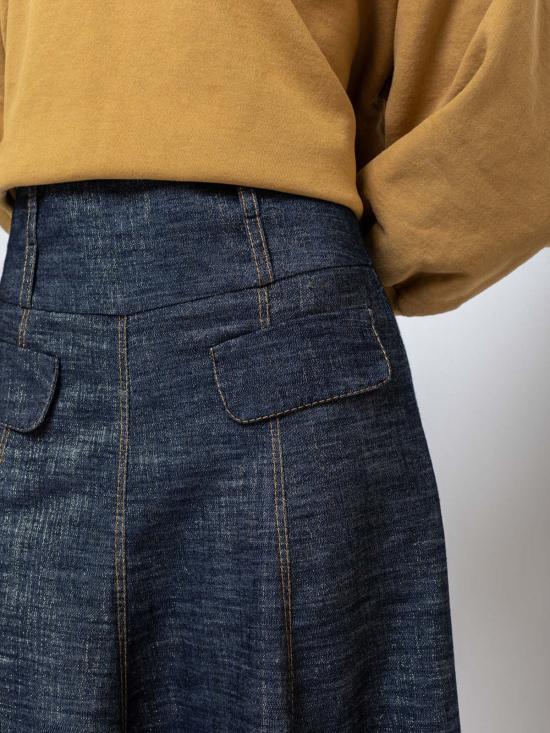  수잔 보머 롱 스커트 수잔느 보머 플랩 포켓 - SUSANNE BOMMER