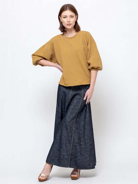  수잔 보머 롱 스커트 수잔느 보머 플랩 포켓