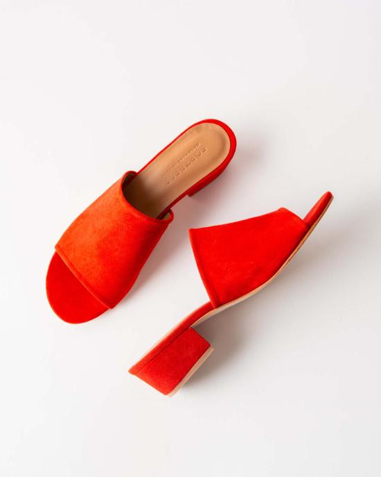  포트리스 샌들 레이첼 힐  코랄 스웨이드 - FORTRESS