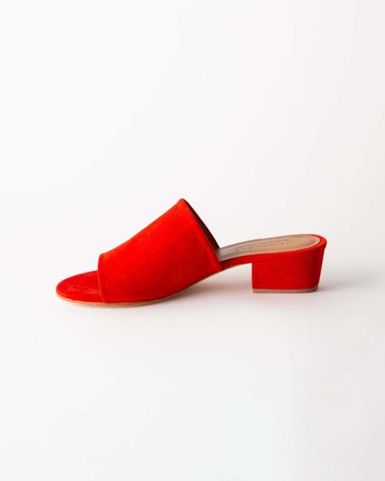  포트리스 샌들 레이첼 힐  코랄 스웨이드 - FORTRESS