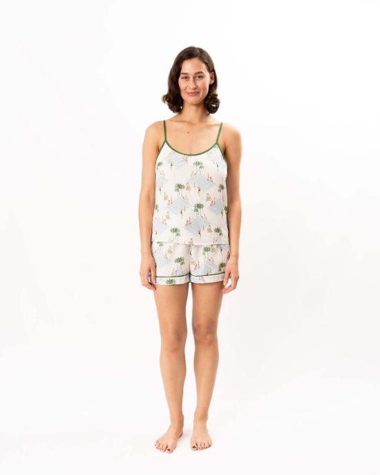  케이티 키메 캐미솔 Katie Kime Palm Courts 캐미 쇼츠 세트 Palm Courts - KATIE KIME