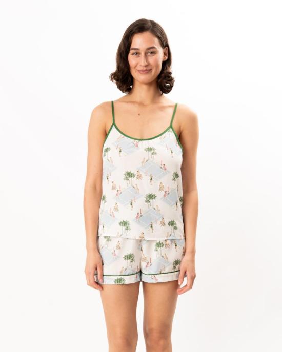  케이티 키메 캐미솔 Katie Kime Palm Courts 캐미 쇼츠 세트 Palm Courts