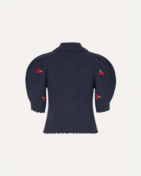  스티네 고야 가디건 스틴 고야 보블 니트 폴로  블루 - STINE GOYA