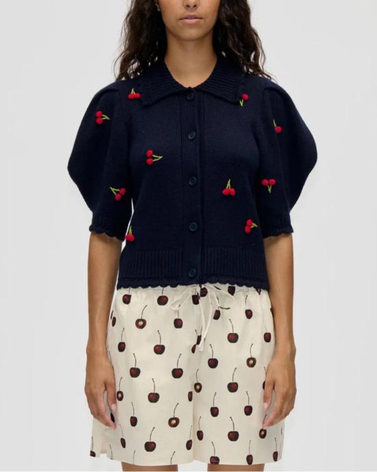  스티네 고야 가디건 스틴 고야 보블 니트 폴로  블루 - STINE GOYA