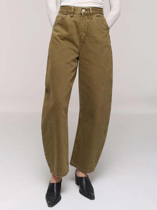  달라 데님 팬츠 리도 앵클 진 다크 올리브 - DALA