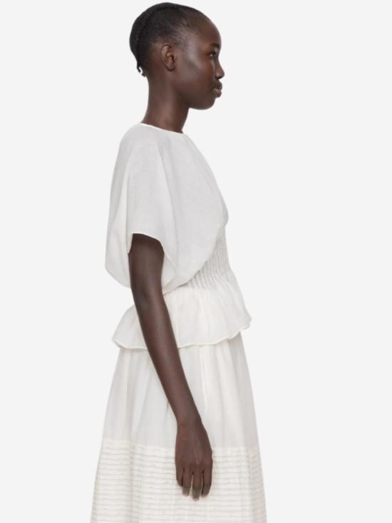  씨뉴욕 블라우스 씨 나이 바이올렛 탑 화이트 - SEA NY