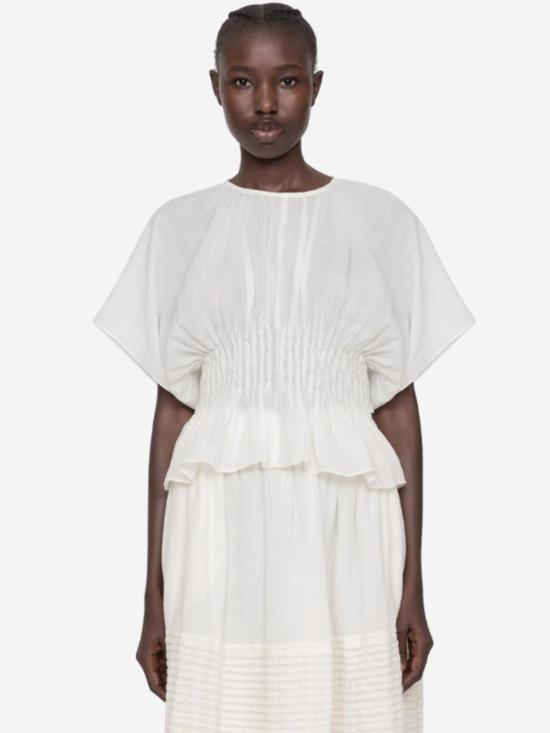  씨뉴욕 블라우스 씨 나이 바이올렛 탑 화이트 - SEA NY