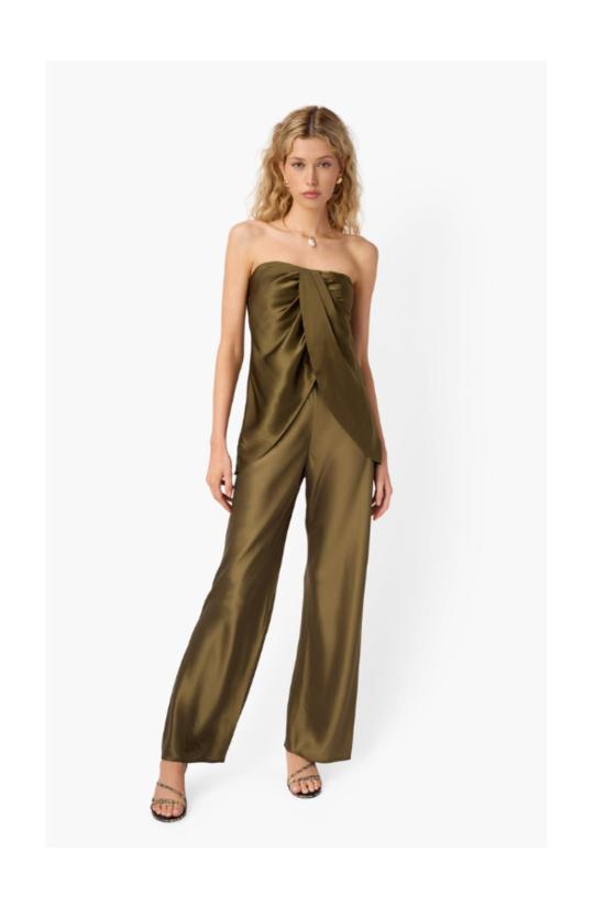  카미 뉴욕 스트레이트 팬츠 Cami Nyc Bristol Mid Rise Pant In Grove Pants Bronze - CAMI NYC