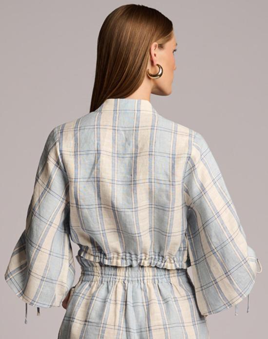  헤브론 탑 에바 셔츠 블루 체크 - HEVRON