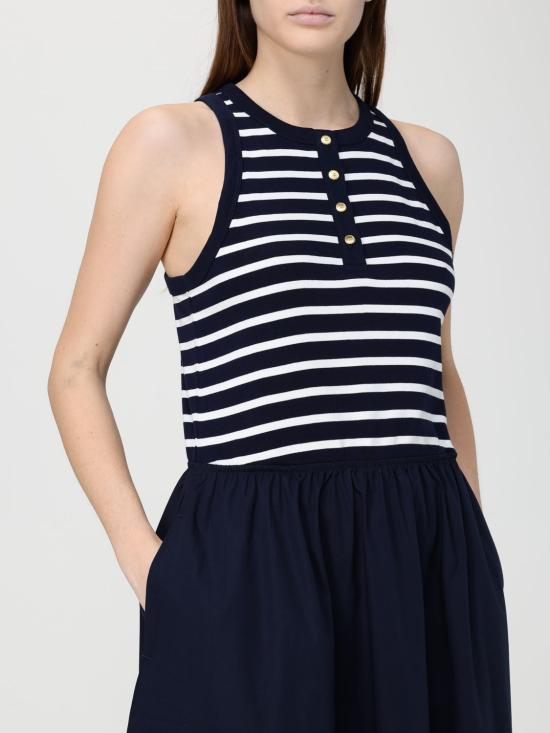 26SS 타미힐피거 롱 원피스 WW0WW49628 0X3 Blue - TOMMY HILFIGER