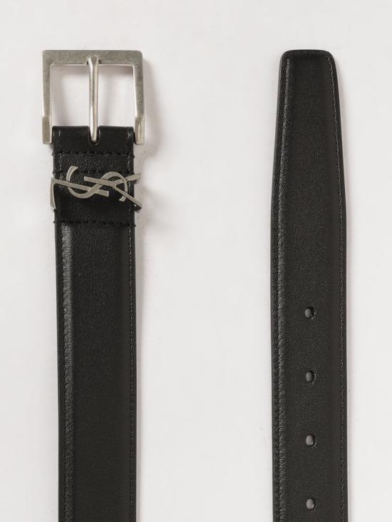 26SS 생로랑 가죽 벨트 864585BOO0E 1000 Black - SAINT LAURENT