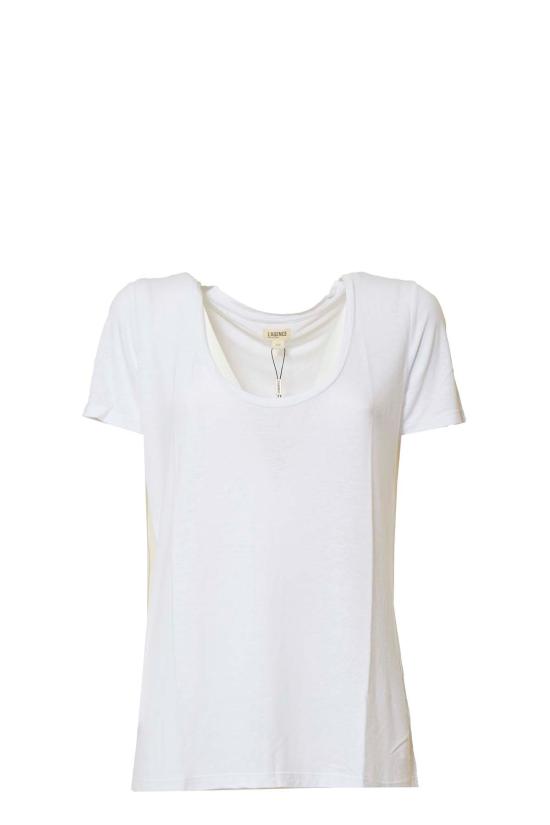 26SS 라장스 반팔 티셔츠 5734GNT WHIT White - L'AGENCE