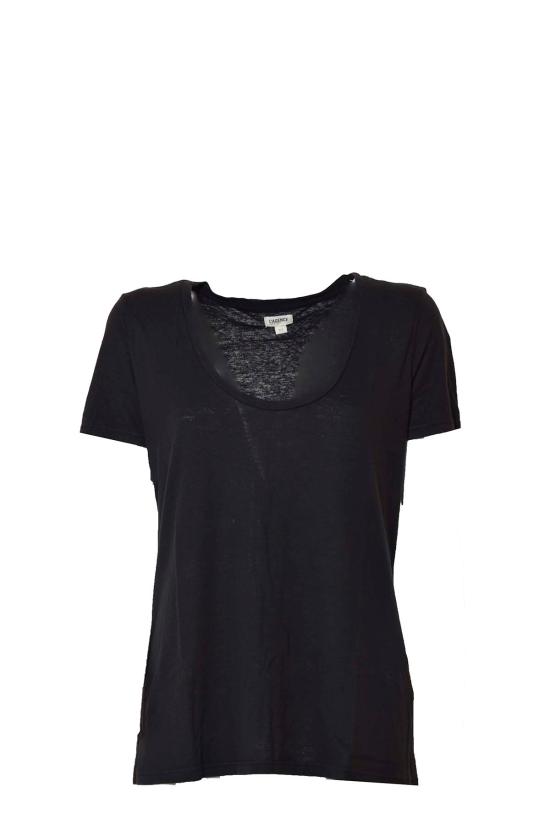 26SS 라장스 반팔 티셔츠 5734GNT BLAC Black - L'AGENCE