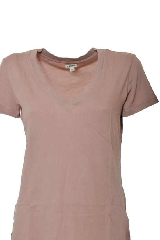 26SS 라장스 반팔 티셔츠 5485DCJ SEPI Powder - L'AGENCE