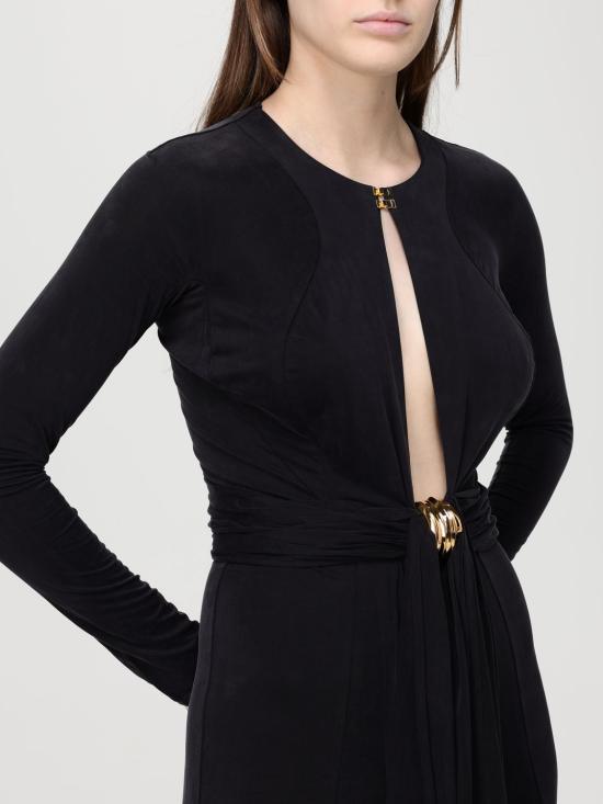 26SS 엘리자베타프랜치 롱 원피스 ABR5462E2 110 Black - ELISABETTA FRANCHI