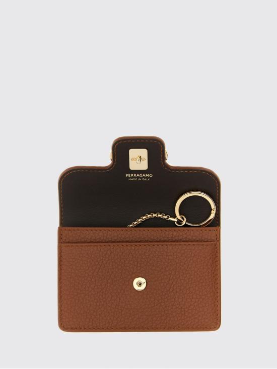 26SS 살바토레 페라가모 간치니 키 홀더 785796 004 Brown - SALVATORE FERRAGAMO