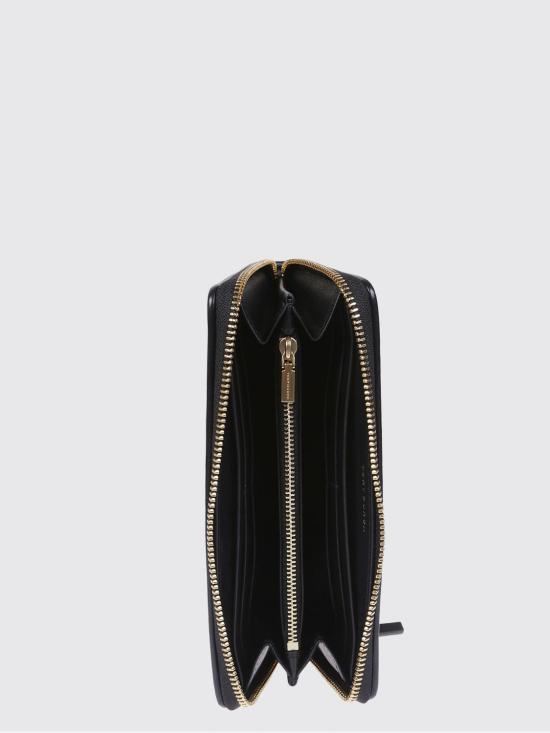 26SS 토리버치 키라 쉐브론 집 컨티넨탈 월렛 90348 001 Black - TORY BURCH