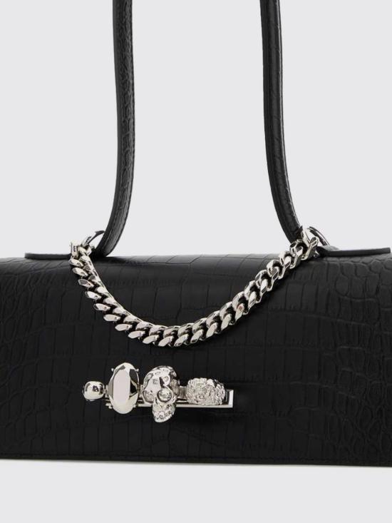 26SS 알렉산더 맥퀸 토트백 8661371HBT2 1000 Black - ALEXANDER MCQUEEN