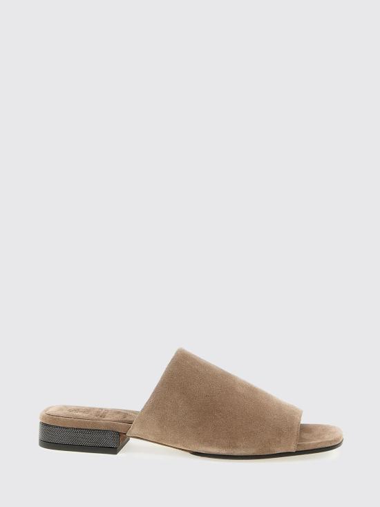 26SS 브루넬로 쿠치넬리 모닐리 스웨이드 뮬 MZSFC3170 C8849 Brown