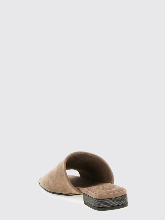 26SS 브루넬로 쿠치넬리 모닐리 스웨이드 뮬 MZSFC3170 C8849 Brown - BRUNELLO CUCINELLI
