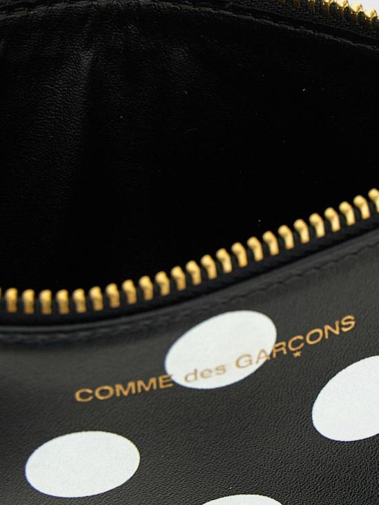 26SS 꼼데가르송 폴카도트 레더 파우치 지갑 SA8100PD Black - COMME DES GARCONS