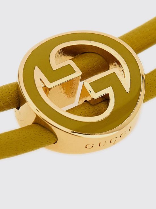 26SS 구찌 브레이슬릿 에나멜 라운드 인터로킹 837355IAAF1 8525 Yellow - GUCCI