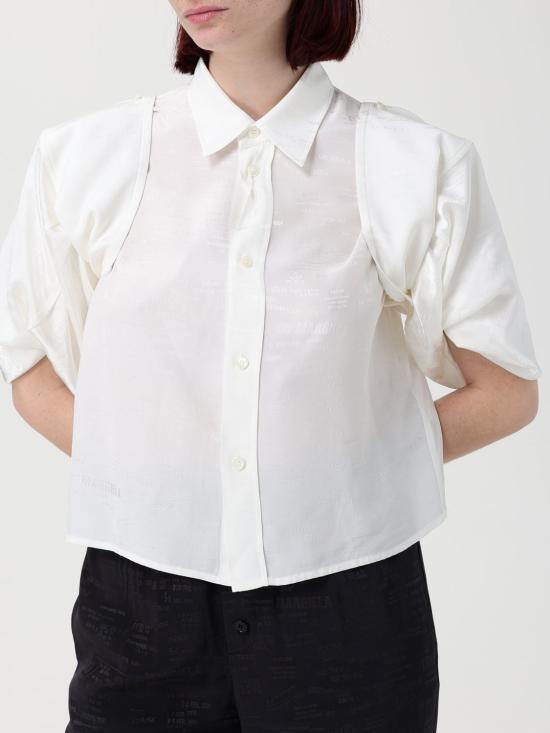 26SS MM6 메종마르지엘라 자카드 컨버터블 셔츠 S52DT0044M35737 003J Charcoal - MM6 MAISON MARGIELA