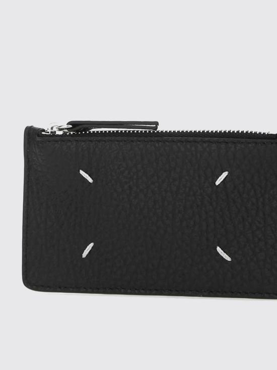 26SS 마르지엘라 스티치 레더 지퍼 카드 홀더 S56UI0143P4455 T8013 Black - MAISON MARGIELA