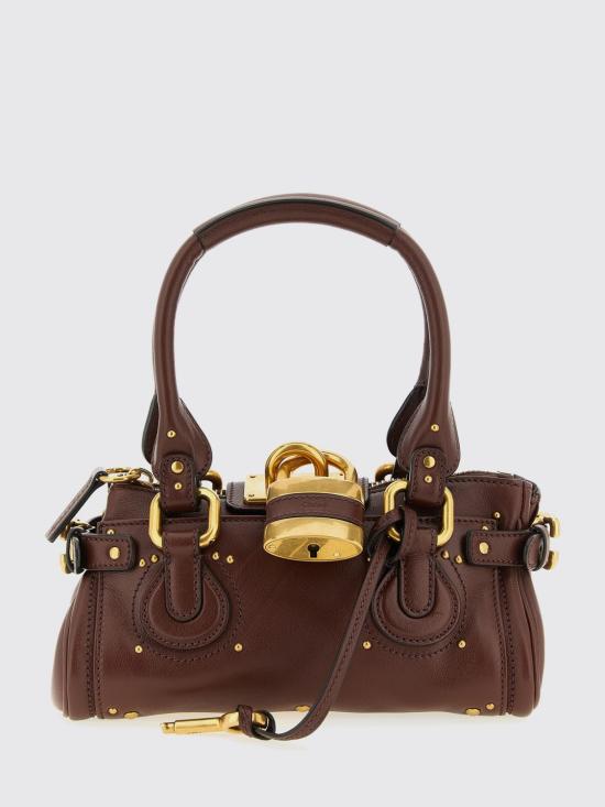 26SS 끌로에 스몰 그레인드 레더 패딩턴 백 CH26SS805P75 27M Brown
