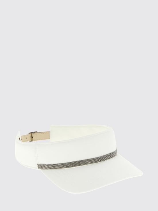 26SS 브루넬로 쿠치넬리 모자 MCAP9T001 C007 White