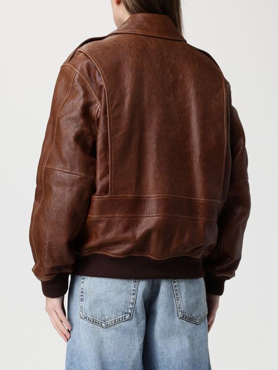 26SS 생로랑 가죽 자켓 858313YCSX2 2800 Brown - SAINT LAURENT