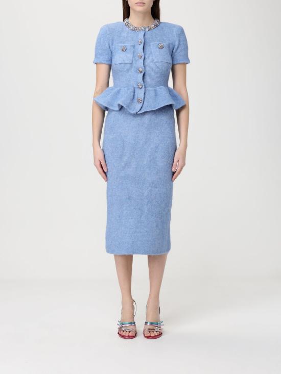 26SS 셀프 포트레이트 롱 원피스 RS26106MBL Blue