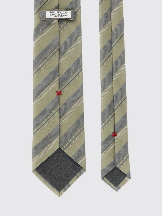 26SS 브루넬로 쿠치넬리 넥타이 MR8450018 C005 Kaki - BRUNELLO CUCINELLI