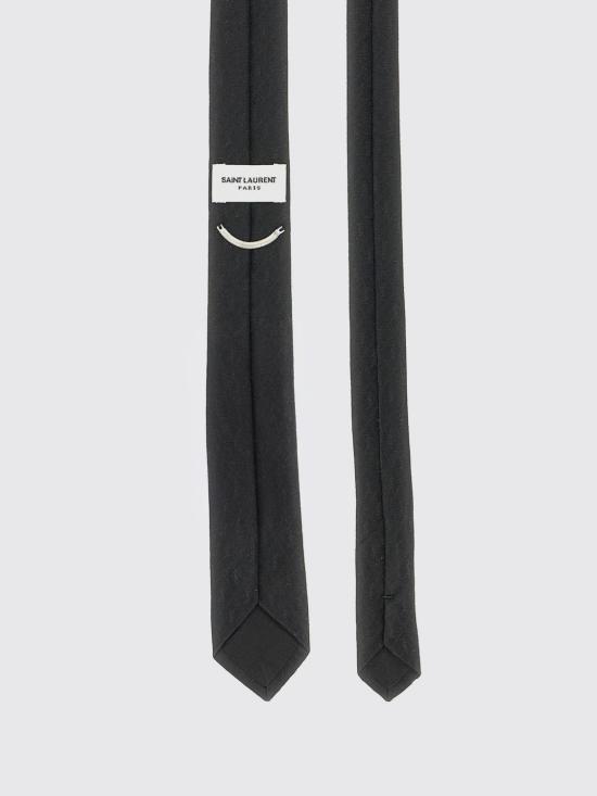 26SS 생로랑 넥타이 8279753Y002 1060 Black - SAINT LAURENT