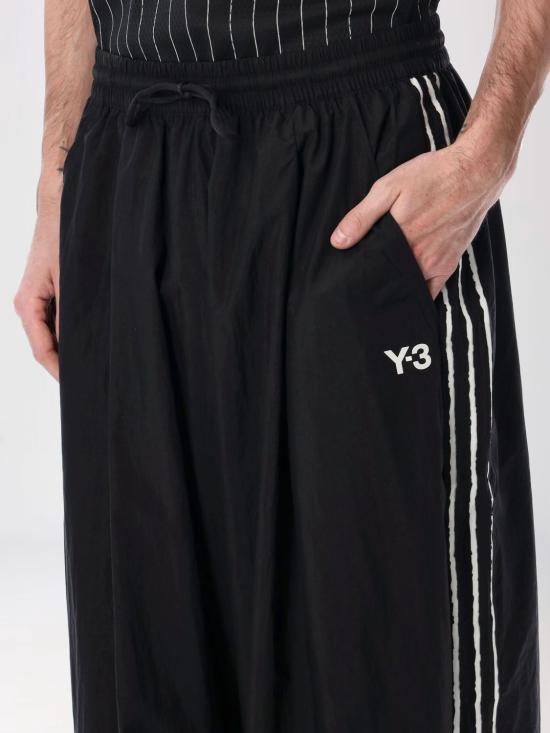 26SS 와이쓰리 로우 엣지 3 스트라이프 와이드 팬츠 KF1192 Black - Y-3