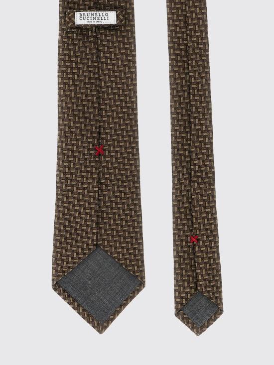 26SS 브루넬로 쿠치넬리 넥타이 MX8630018 C009 Brown - BRUNELLO CUCINELLI