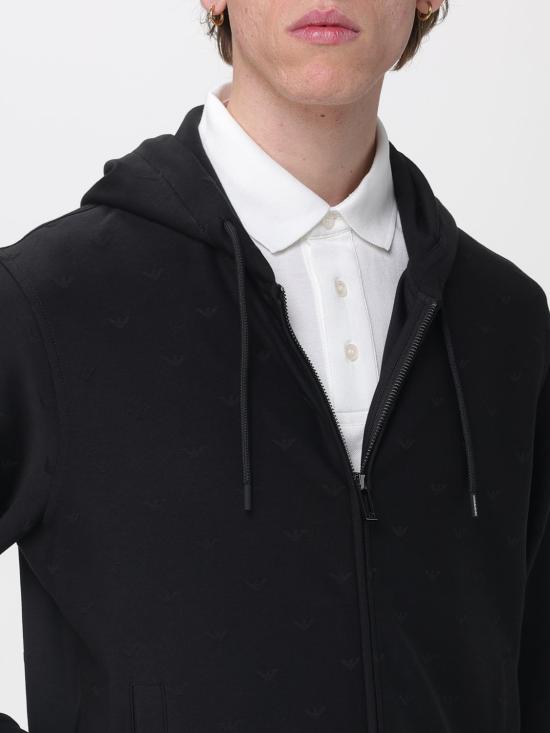 26SS 엠포리오 아르마니 후드 티셔츠 EM004867AF13700 FC322 Black - EMPORIO ARMANI