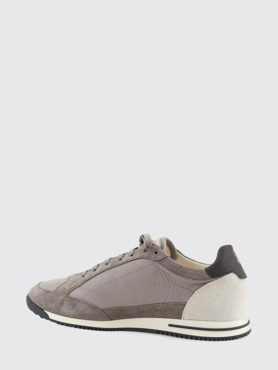 26SS 브루넬로 쿠치넬리 디어스킨 & 스웨이드 스니커즈 MZUKOKA348 CYL24 Smoke Grey - BRUNELLO CUCINELLI