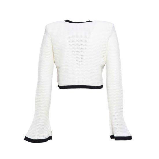 26SS 셀프 포트레이트 가디건 SS24217JC WHITE White - SELF PORTRAIT