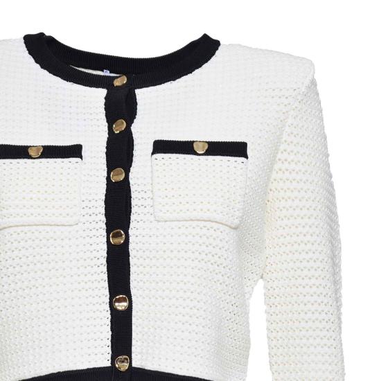 26SS 셀프 포트레이트 가디건 SS24217JC WHITE White - SELF PORTRAIT