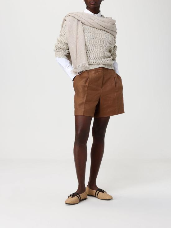 26SS 브루넬로 쿠치넬리 숏팬츠 MH527P8923 C9850 Brown - BRUNELLO CUCINELLI