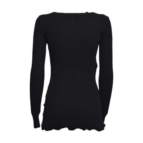 26SS 파코라반 가디건 25PMPU017ML0309 P001 Black - PACO RABANNE