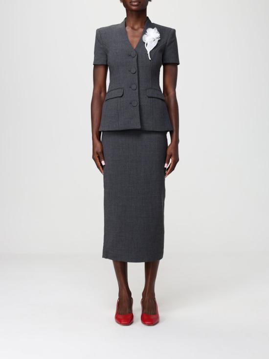 26SS 셀프 포트레이트 롱 원피스 RS26160MAGR Grey