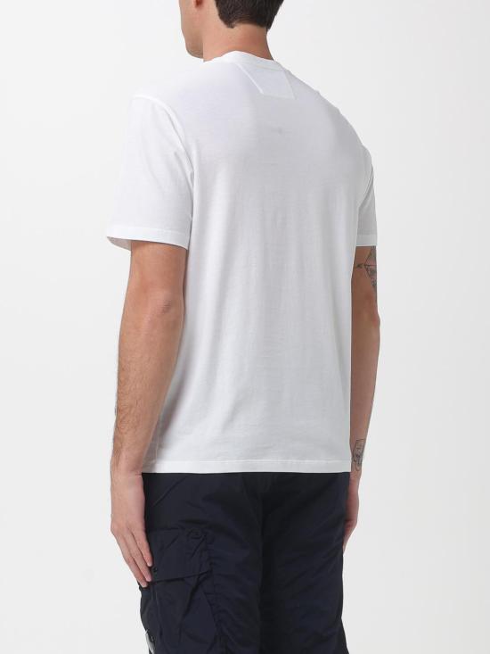 26SS 씨피 컴퍼니 30/1 저지 숏슬리브 로고 패치 티셔츠 RCCMTS726A005100W 103 White - C.P. COMPANY