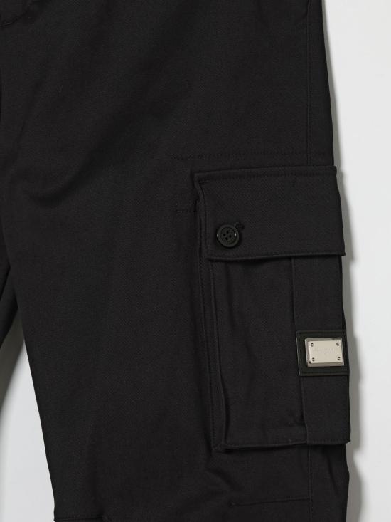 26SS [키즈] 돌체앤가바나 팬츠 L45P22FUFJH N0000 Black - DOLCE & GABBANA