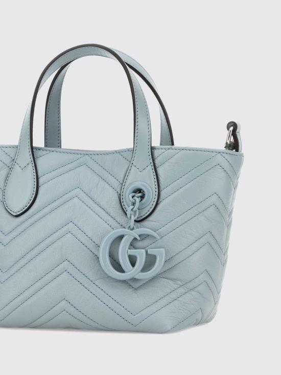 26SS 구찌 GG 마몽 스몰 토트백 855391AAFS1 4949 Gnawed Blue - GUCCI