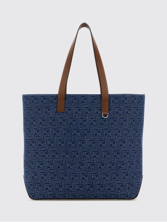 26SS 펜디 FF 패브릭 미디움 쇼핑백 7VA657AUGO F1SCG Grey