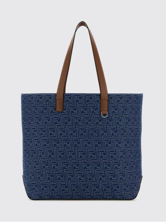 26SS 펜디 FF 패브릭 미디움 쇼핑백 7VA657AUGO F1SCG Grey - FENDI