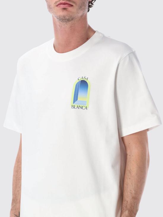 26SS 카사블랑카 반팔 티셔츠 MSS26JTS001 10 White - CASABLANCA