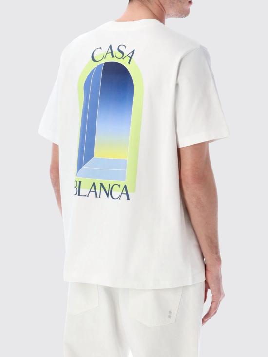 26SS 카사블랑카 반팔 티셔츠 MSS26JTS001 10 White - CASABLANCA